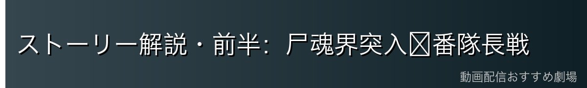 ストーリー解説・前半：尸魂界突入〜番隊長戦