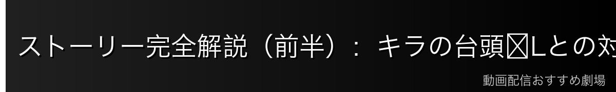ストーリー完全解説(前半):キラの台頭〜Lとの対決