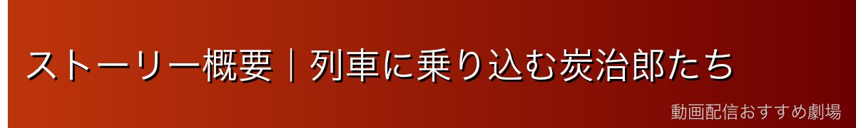 ストーリー概要｜列車に乗り込む炭治郎たち