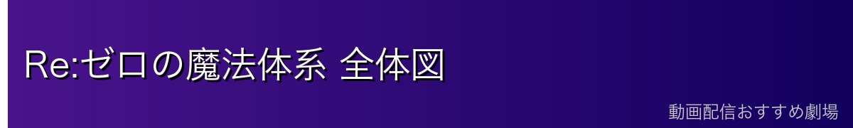 Re:ゼロの魔法体系 全体図