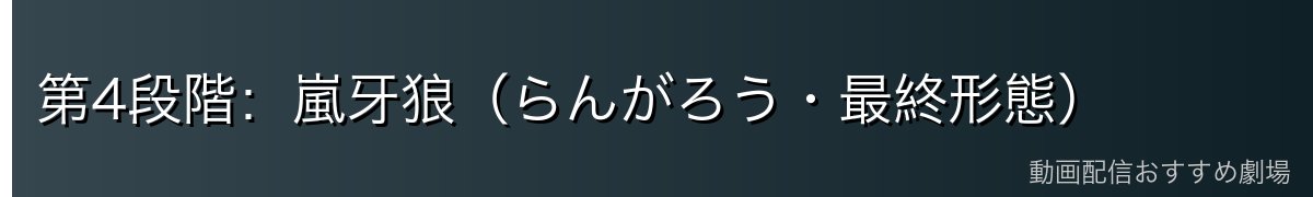 第4段階：嵐牙狼（らんがろう・最終形態）
