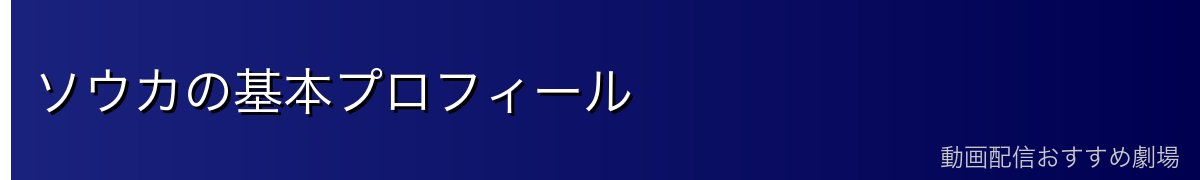 ソウカの基本プロフィール