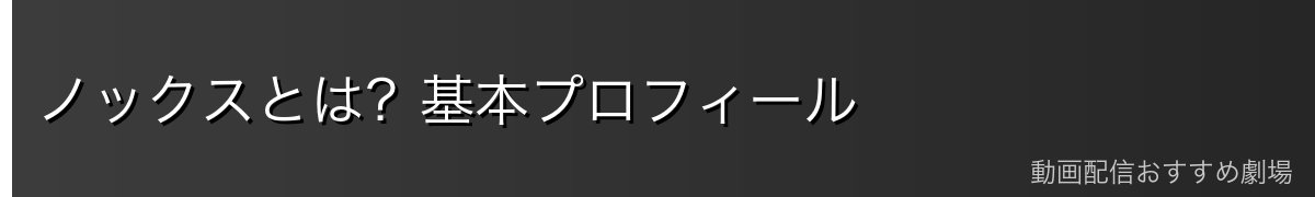 ノックスとは?基本プロフィール
