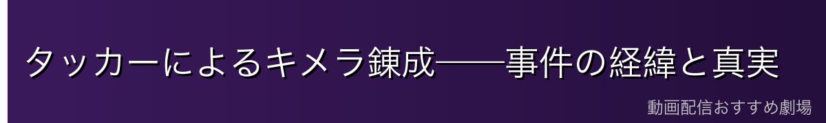 タッカーによるキメラ錬成——事件の経緯と真実