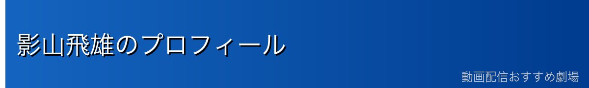 影山飛雄のプロフィール