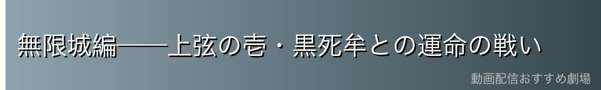 無限城編——上弦の壱・黒死牟との運命の戦い