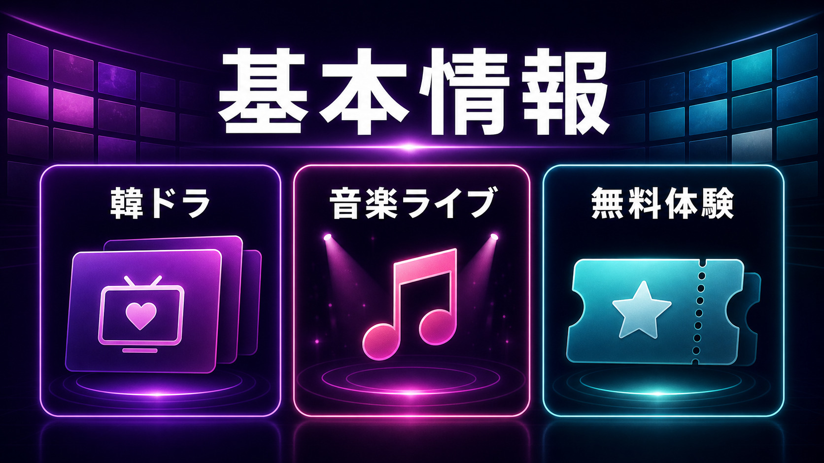 Leminoの基本情報を韓ドラ・音楽ライブ・無料体験で示すImage2図解