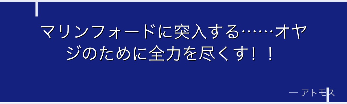 マリンフォードに突入する……オヤジのために全力を尽くす!!