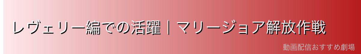 レヴェリー編での活躍｜マリージョア解放作戦