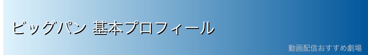 ビッグパン 基本プロフィール