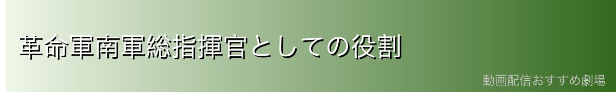 革命軍南軍総指揮官としての役割