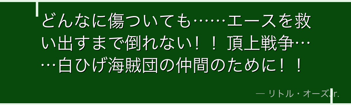 どんなに傷ついても……エースを救い出すまで倒れない!!頂上戦争……白ひげ海賊団の仲間のために!!
