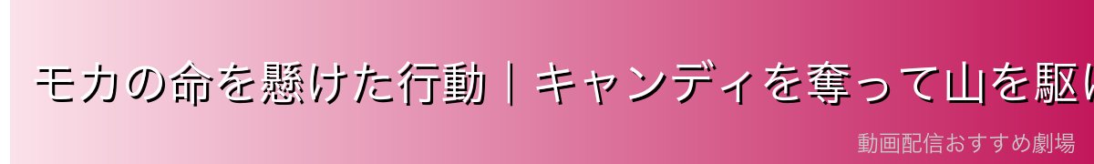 モカの命を懸けた行動|キャンディを奪って山を駆ける