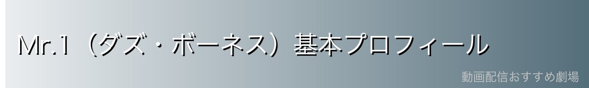 Mr.1(ダズ・ボーネス)基本プロフィール