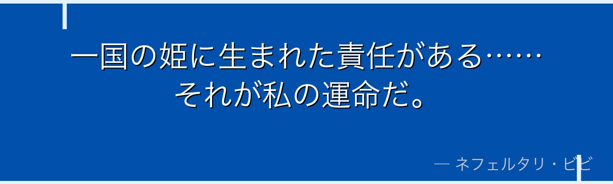 一国の姫に生まれた責任がある……それが私の運命だ。