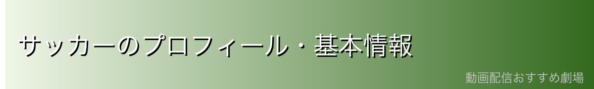 サッカーのプロフィール・基本情報