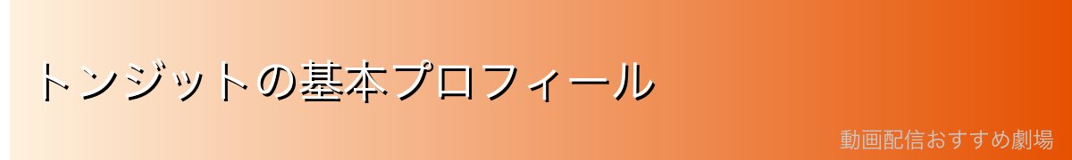 トンジットの基本プロフィール