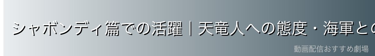 シャボンディ篇での活躍|天竜人への態度・海軍との戦い