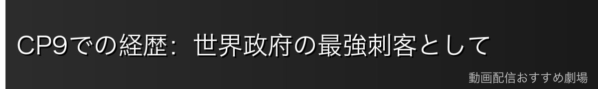 CP9での経歴:世界政府の最強刺客として