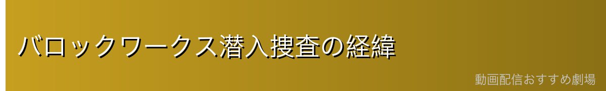 バロックワークス潜入捜査の経緯