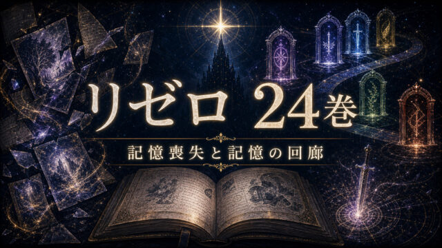 リゼロ原作小説24巻の記憶喪失と記憶の回廊を示すImage2アイキャッチ