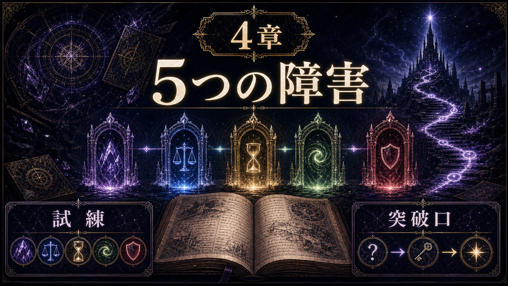 リゼロ24巻4章の5つの障害を示すImage2図解