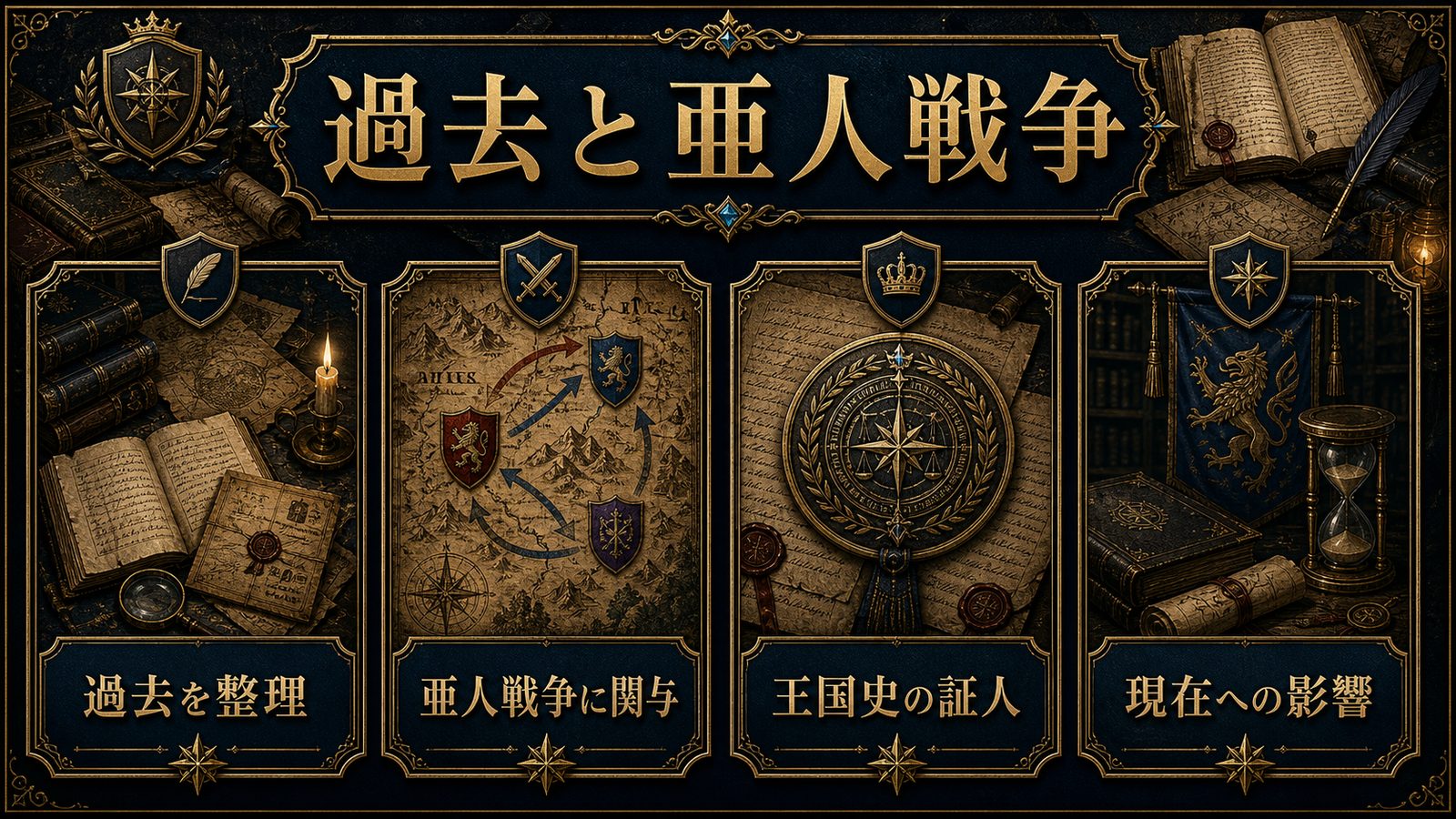 マイクロトフの過去と亜人戦争への関与を王国史の証人・現在への影響から整理した図解