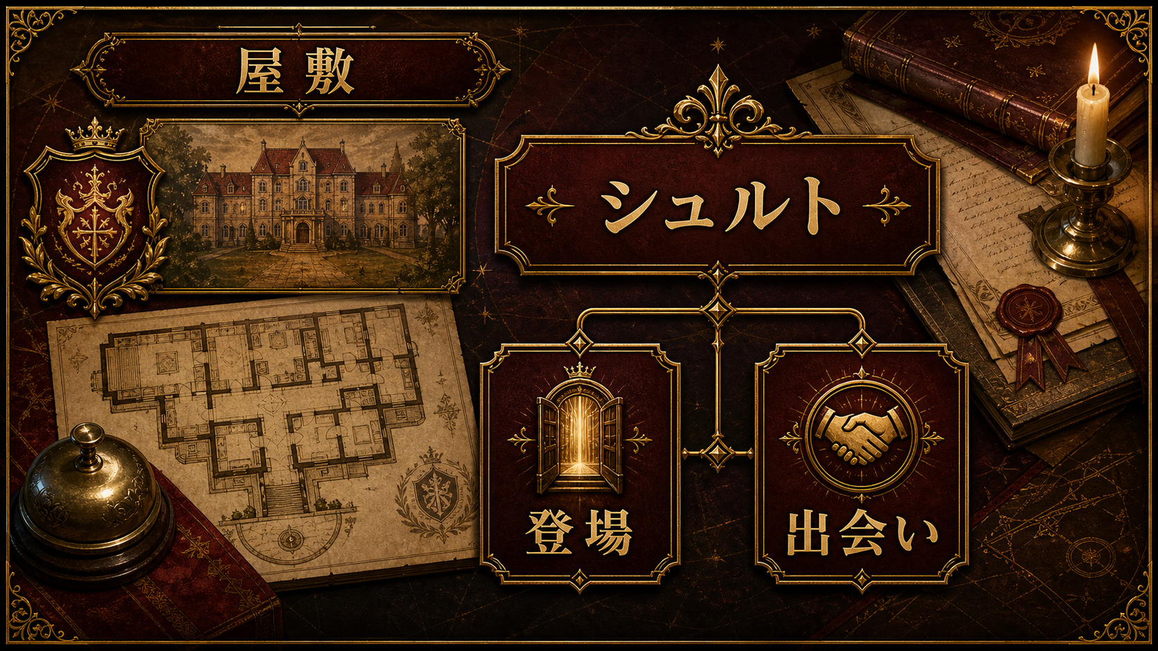 屋敷でシュルトが登場する場面を示すImage2図解