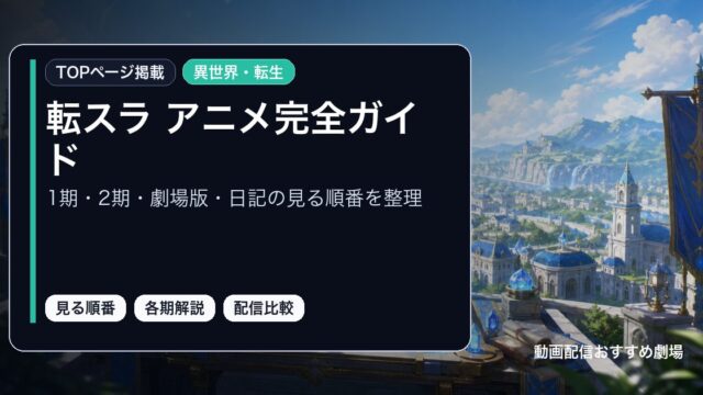 転スラ アニメ完全ガイドを1期・2期・劇場版・日記の見る順番を整理として整理したアイキャッチ