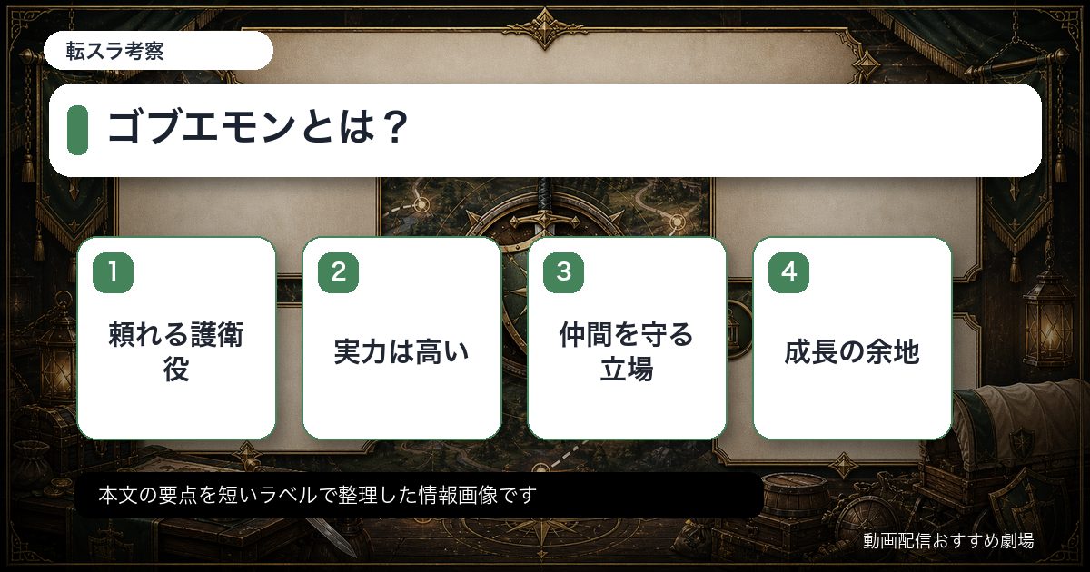 ゴブエモンとは?をカード形式で整理した情報画像