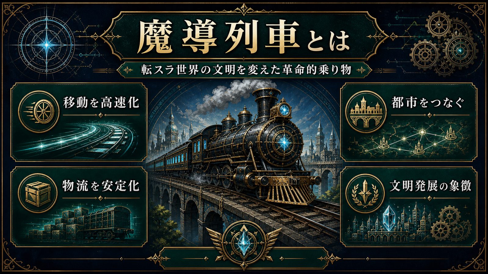 転スラの魔導列車を移動・物流・都市連携・文明発展の観点で整理した図解