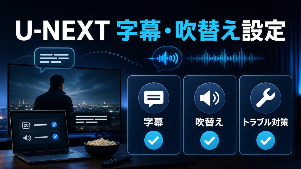 U-NEXTの字幕・吹替え設定を示すImage2アイキャッチ