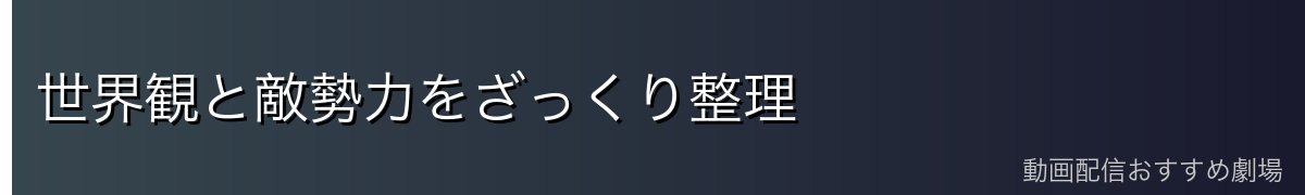 世界観と敵勢力をざっくり整理