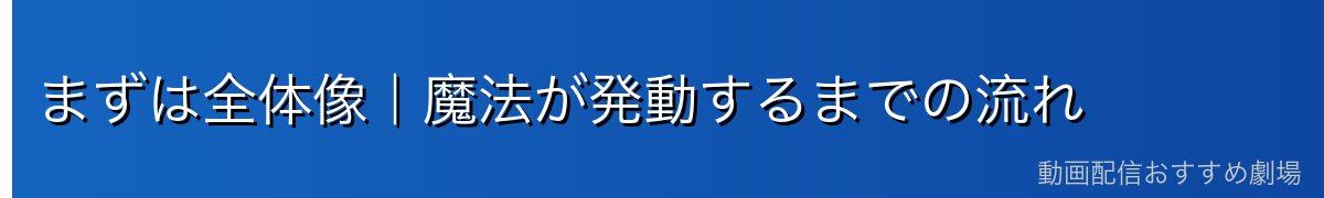 まずは全体像｜魔法が発動するまでの流れ