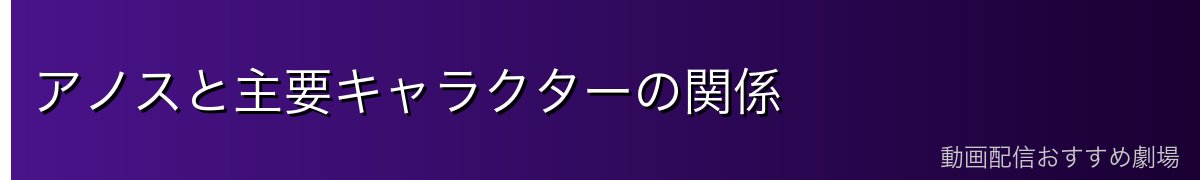 アノスと主要キャラクターの関係