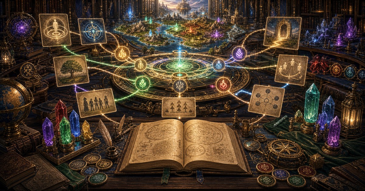 無職転生の世界観や用語や魔法システムを示すイメージ