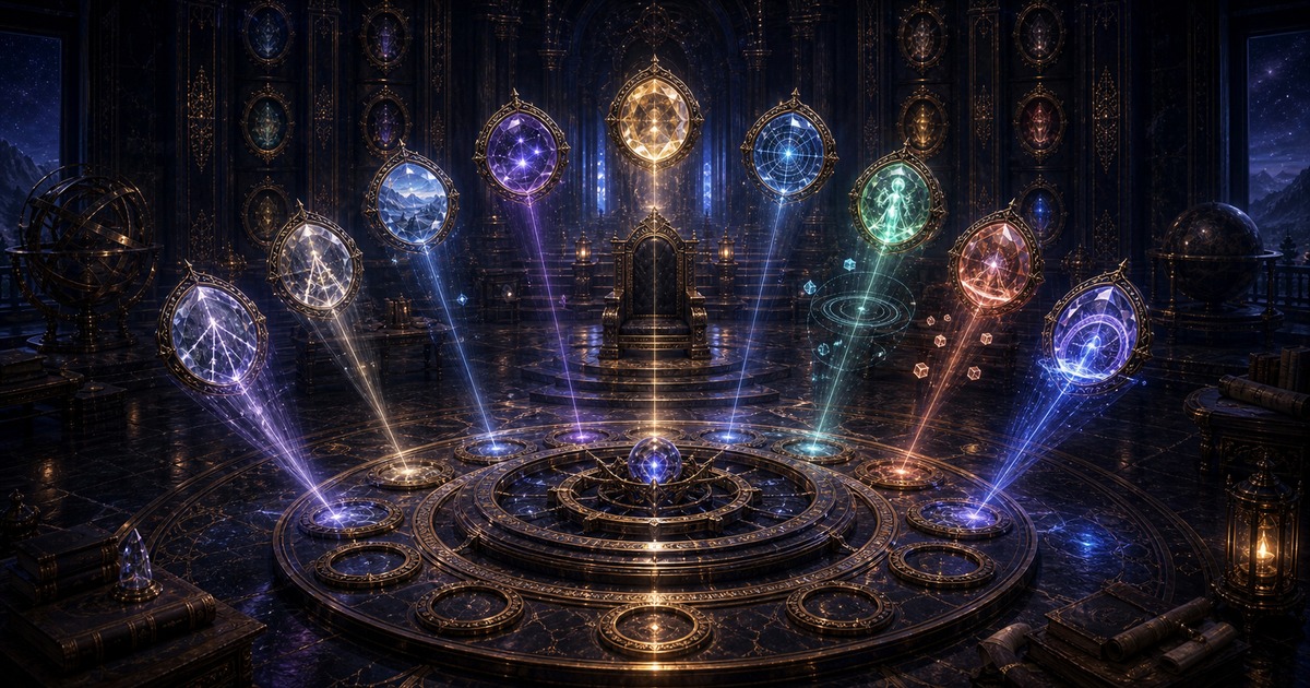 無職転生の魔眼9種類と予見眼・千里眼を宝石レンズで表したアイキャッチ