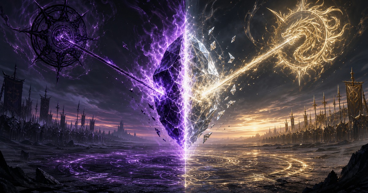 第二次人魔大戦とラプラスの魂が魔神と技神へ分裂する瞬間を示す画像