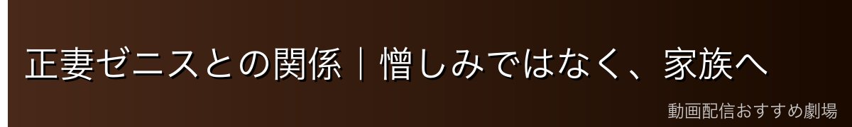正妻ゼニスとの関係|憎しみではなく、家族へ