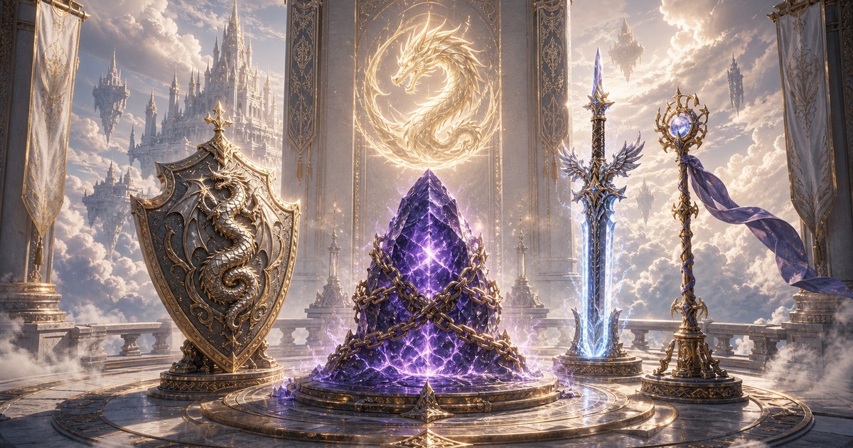 ペルギウスが三英雄の一人として魔神ラプラスを封印したことを示す画像
