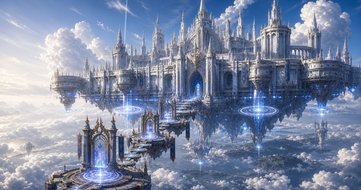 空中城塞ケィオスブレイカーが飛行城塞と転移拠点であることを示す画像