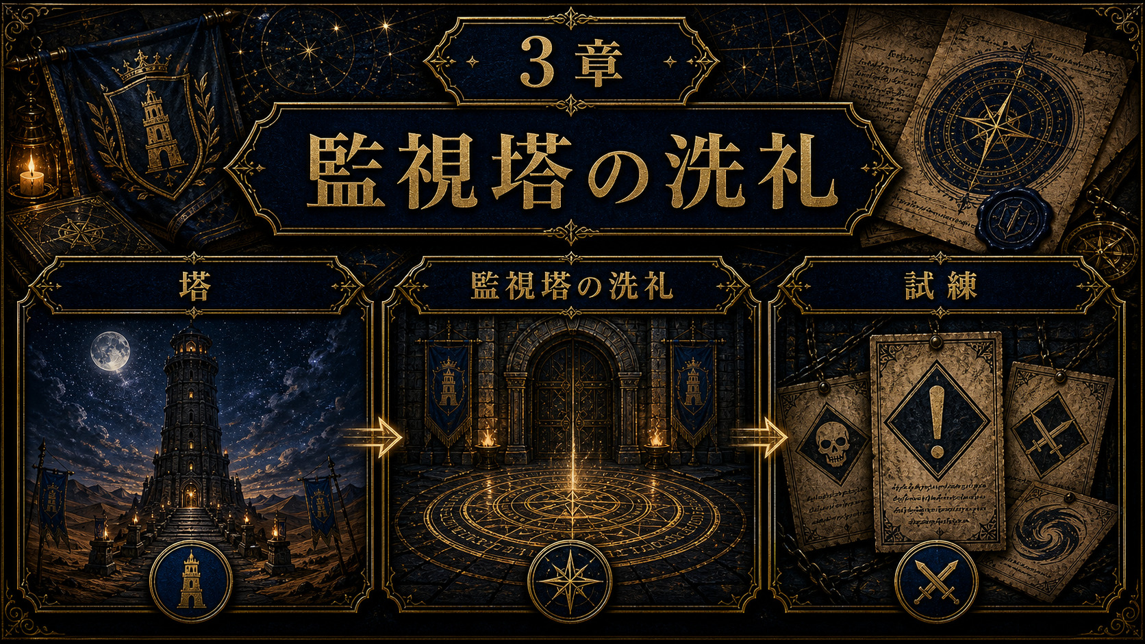 リゼロ21巻3章監視塔の洗礼の要点を示すImage2図解