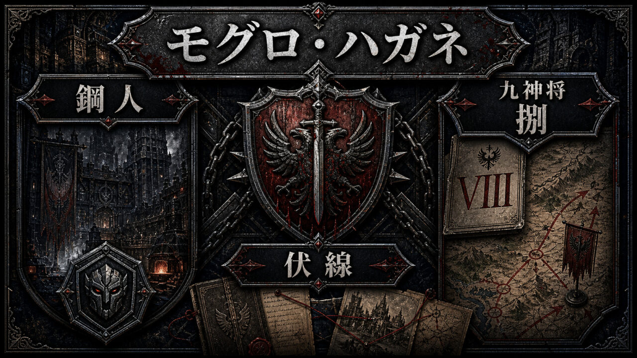 モグロ・ハガネと九神将の鋼人を示すImage2アイキャッチ