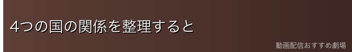 4つの国の関係を整理すると