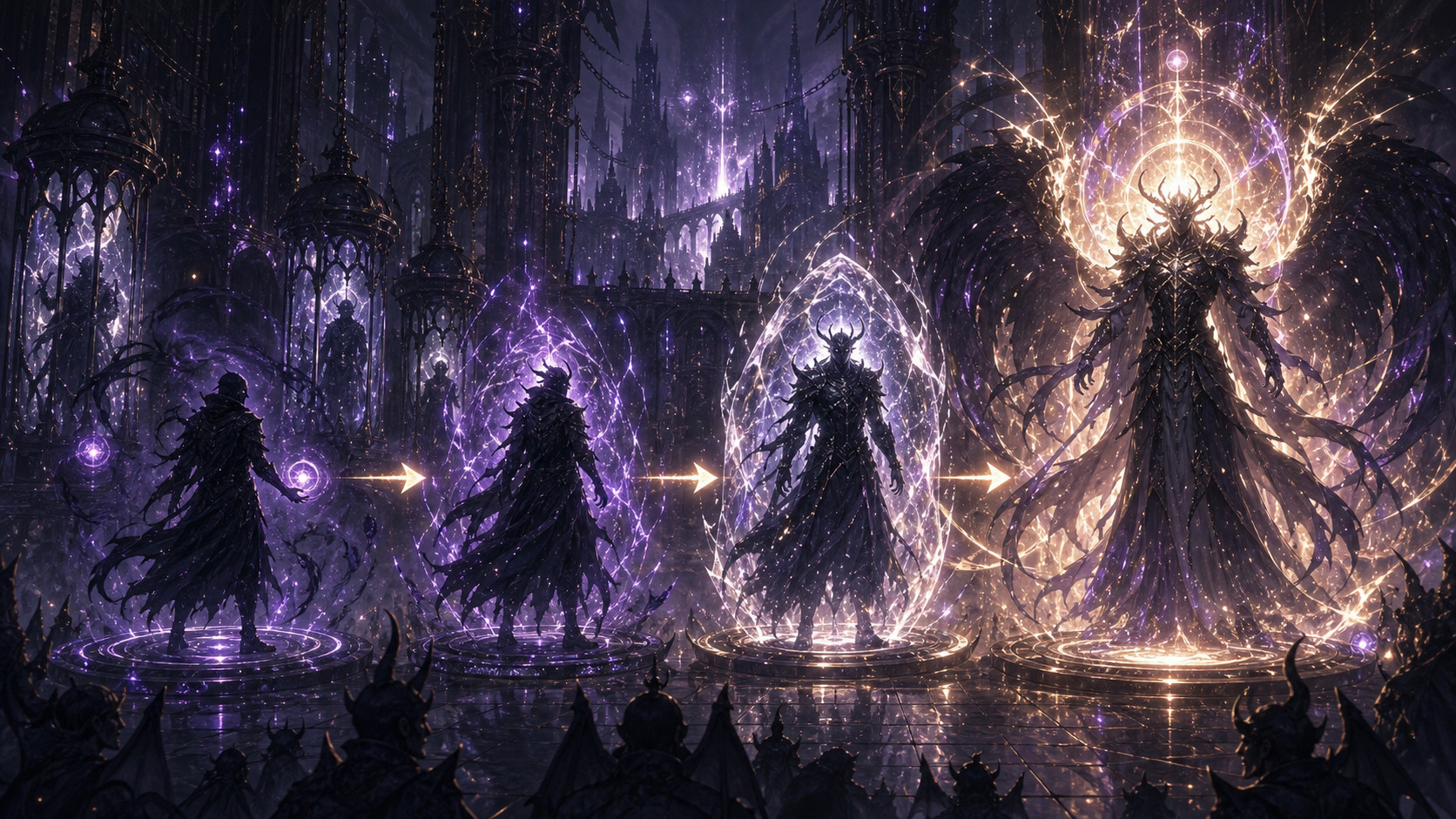 魔人が覚醒魔人へ進化し魔王級の超存在になる流れを描いた画像