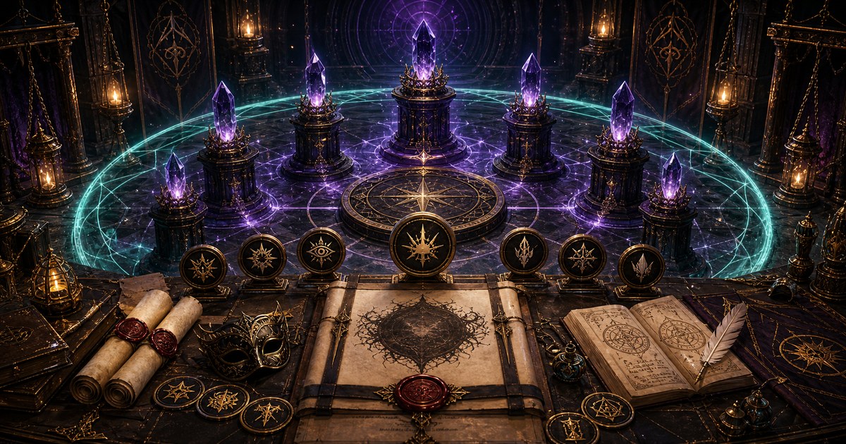 原初の悪魔と悪魔たちの階層や契約を象徴するイメージ