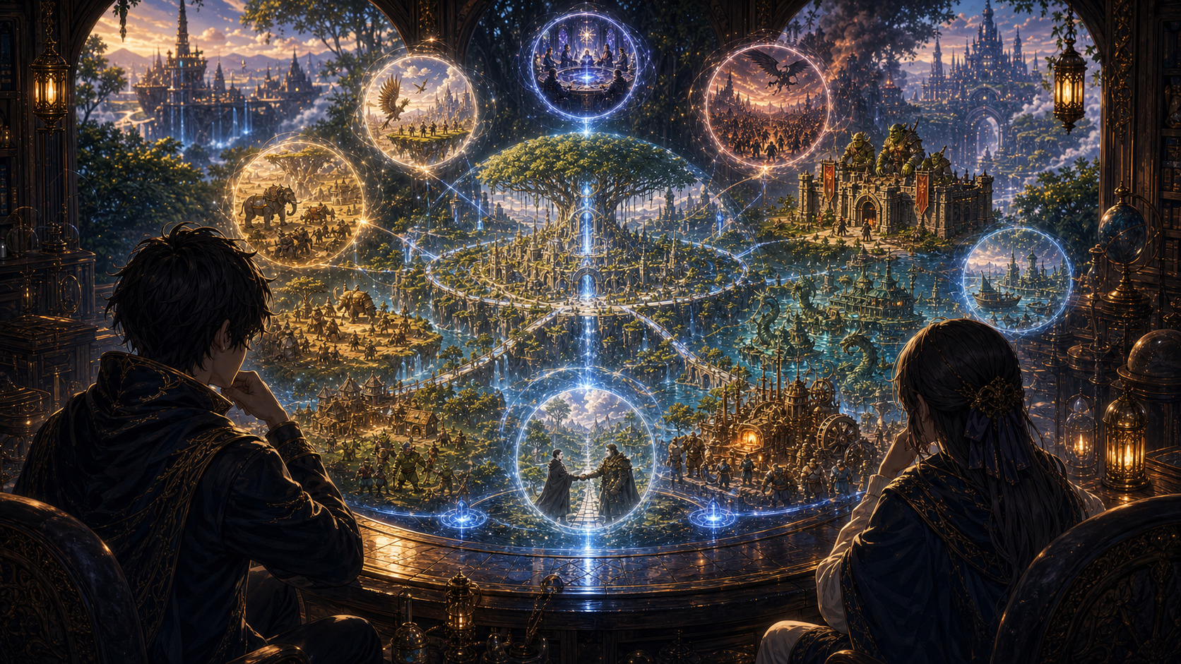魔国連邦の設立背景、加盟国、組織、経済、外交を魔法ジオラマでまとめたImage2画像