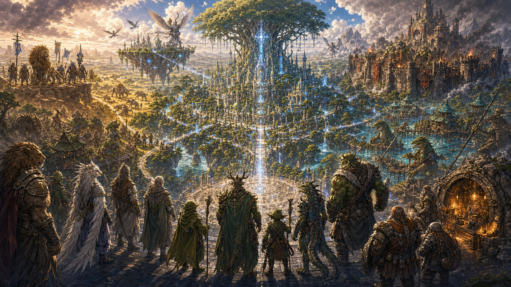 テンペスト、獣人国、天空国、オーク国、小部族など魔国連邦の加盟国を描いたImage2画像