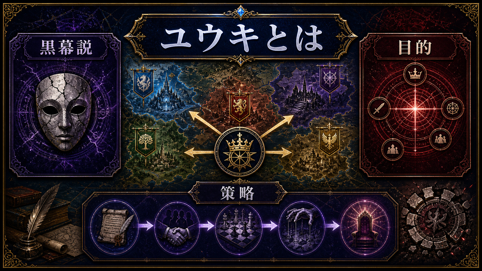 ユウキの目的と黒幕としての顔を示すImage2図解