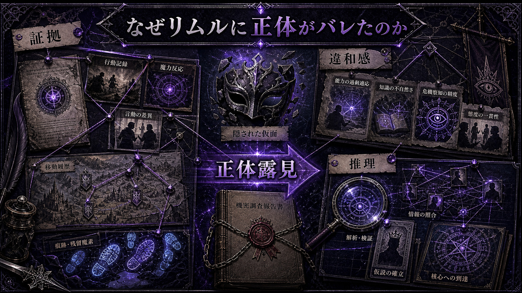 ユウキの正体露見の流れを示すImage2図解
